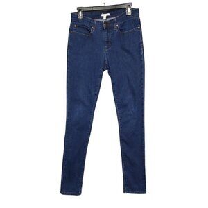 Eileen Fisher Womens‎ Skinny Jeans Size 6 Mid Rise Dark Wash Blue